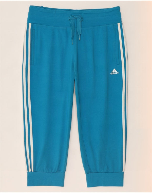 Adidas Dame Bermuda Sportshorts UK 12 Medium Blue Bomuld