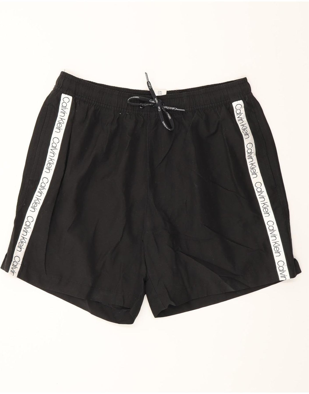 CALVIN KLEIN Grafiske badeshorts til mænd Medium Sort Polyester