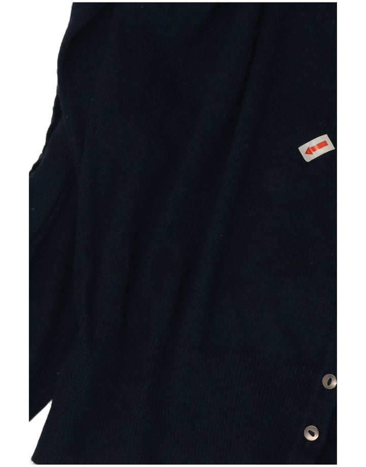 Marks & Spencer Dame Cardigan Sweater UK 12 Medium Navy Blue Viscose