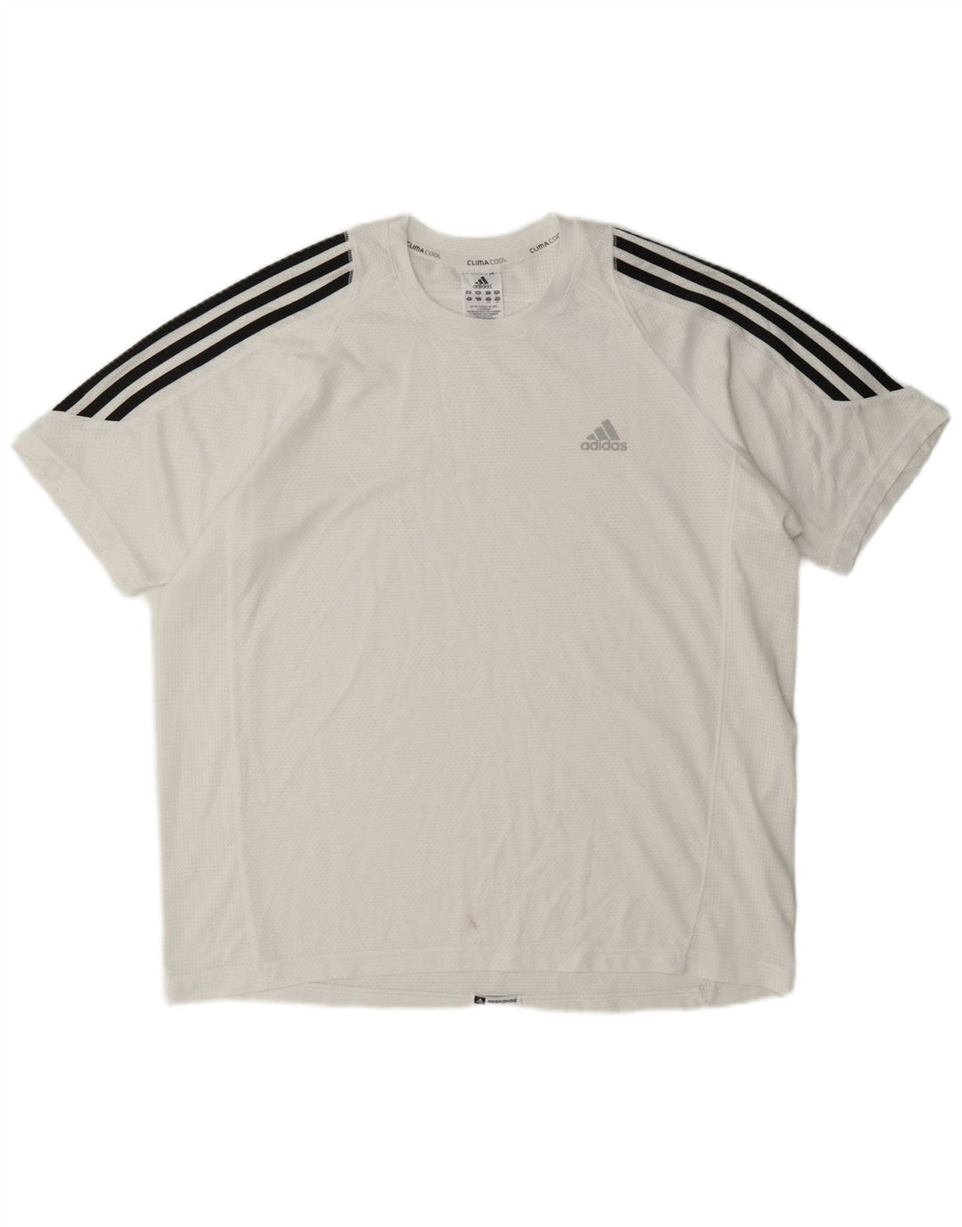 Adidas Herre Climacool T-Shirt Top Stor Hvid Polyester