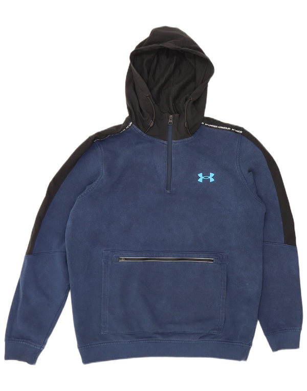 Under Armour Herre grafisk hættetrøje Jumper Medium Navy Blue Colourblock