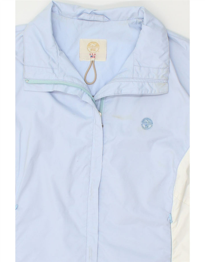 NORTH SAILS Womens Gilet UK 12 Medium Blue Colourblock Polyester Vintage North Sails and Second-Hand North Sails from Messina Hembry 