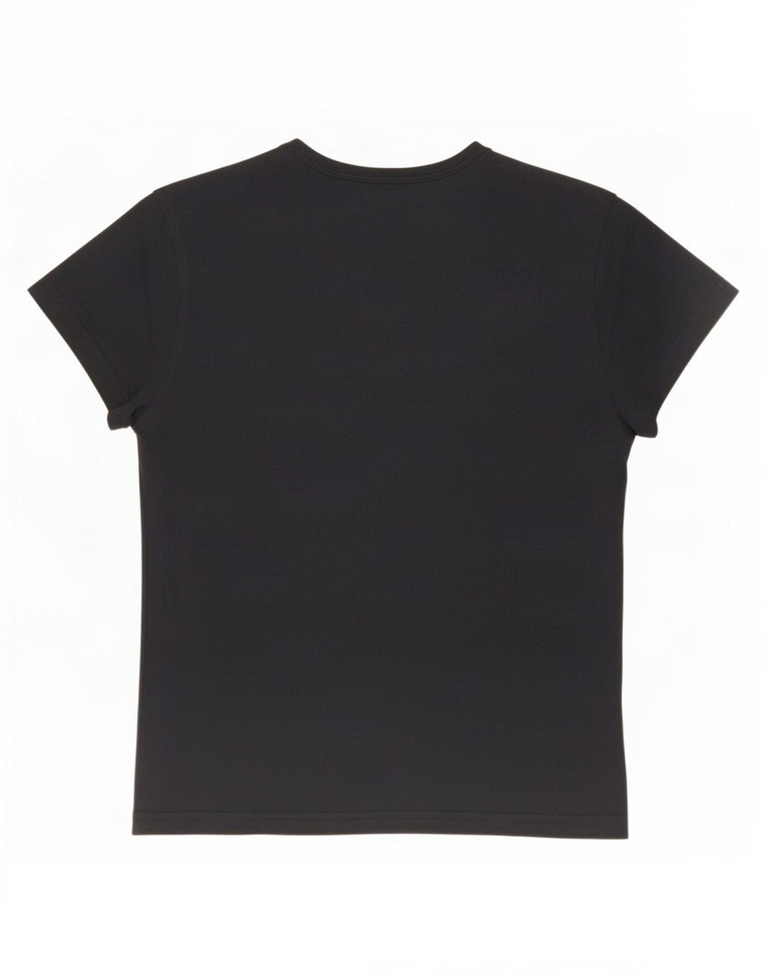 Reebok Dame T-Shirt Top UK 12 Medium Sort Bomuld