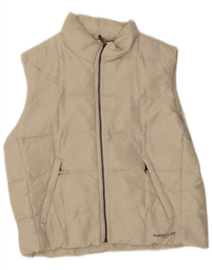 MURPHY & NYE Polstret Gilet til kvinder UK 14 Medium Off White Polyamid