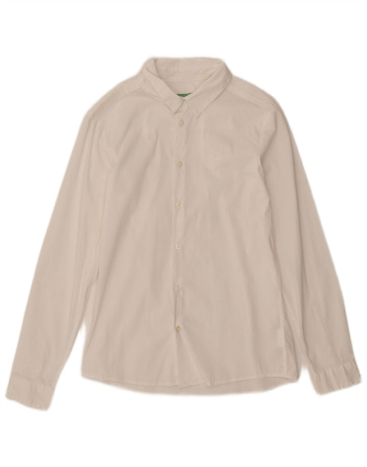 United Colors of Benetton drengeskjorte 10-11 år XL Hvid bomuld