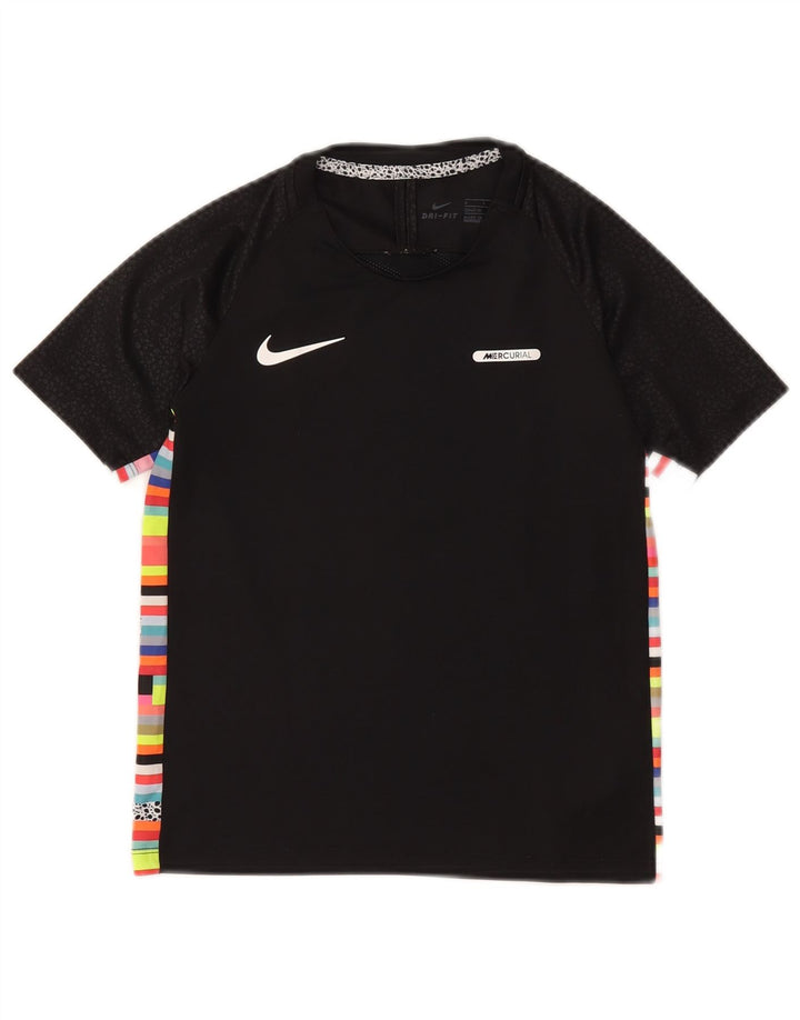 Nike drenge grafisk t-shirt top 8-9 år lille sort stribet polyester