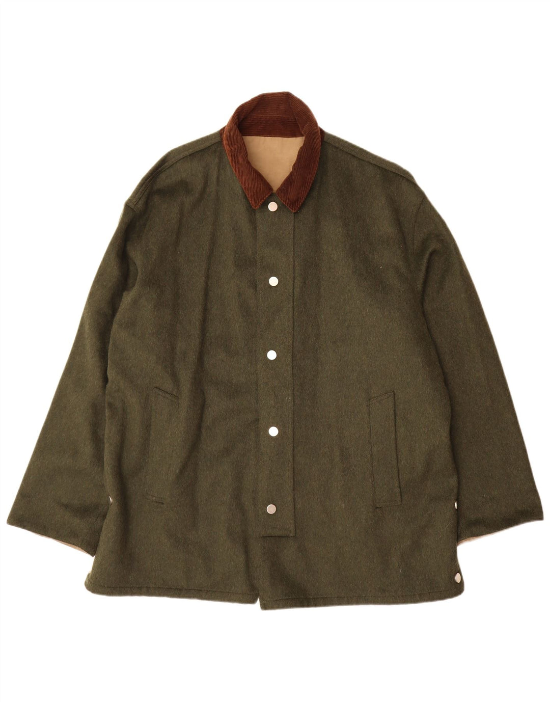 Aquascutum Herre Vendbar Overfrakke UK 42 XL Grøn