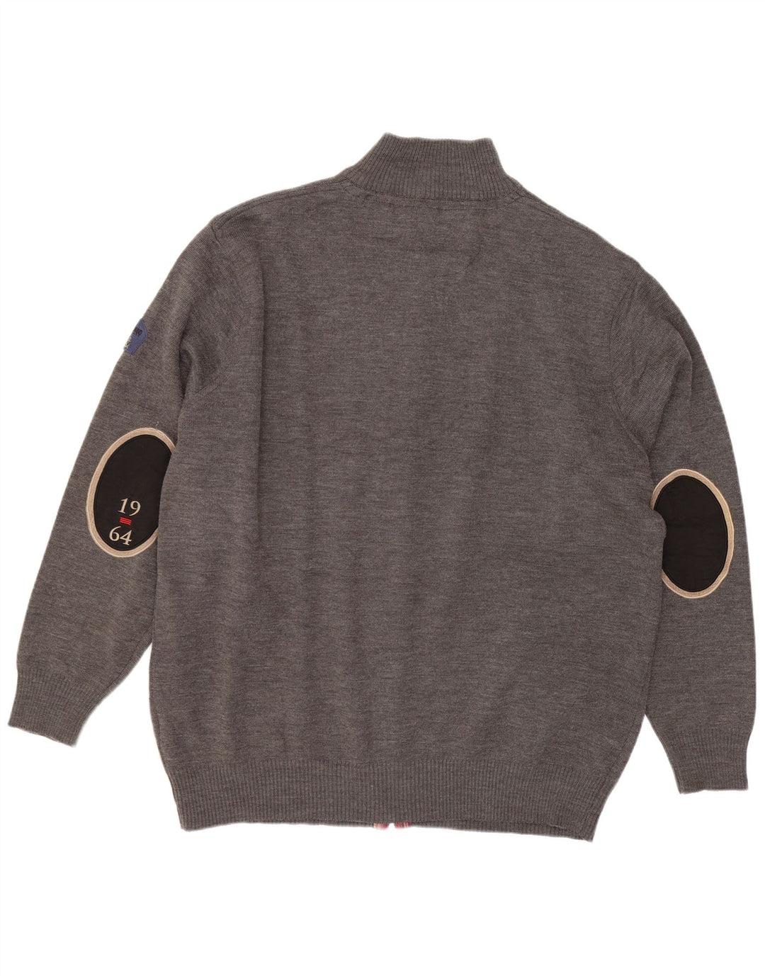 Vintage herre cardigan sweater 5XL grå merinould