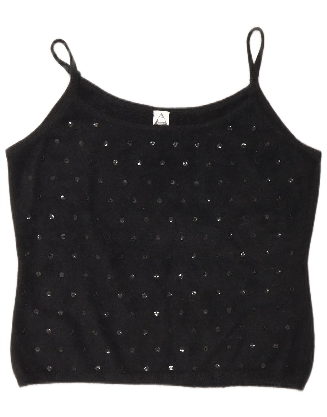 Luisa Spagnoli Dame Cami Top UK 14 Medium Black Angora