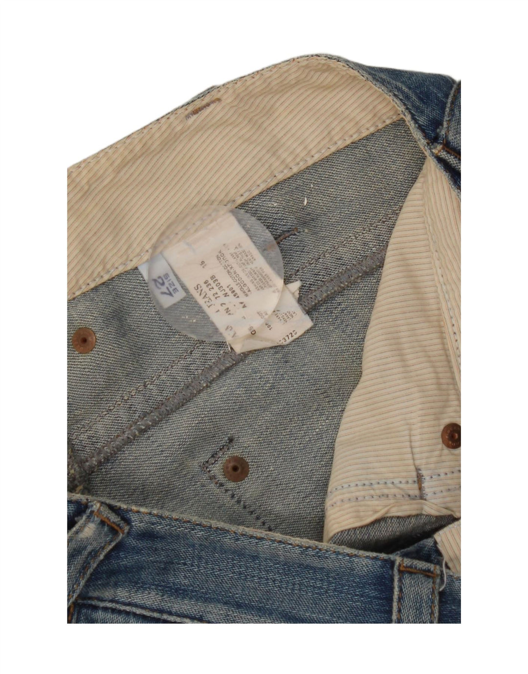 Armani Dame Straight Jeans W27 L31 Blå Bomuld