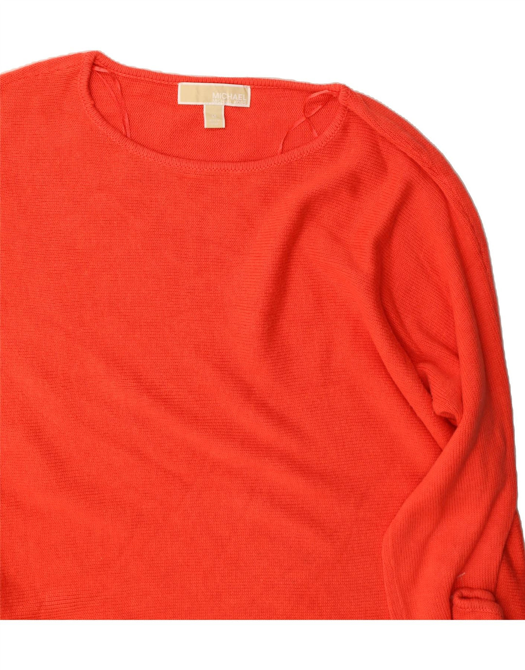 MICHAEL KORS Womens Boat Neck Jumper Sweater UK 14 Medium Red Cotton Vintage Michael Kors and Second-Hand Michael Kors from Messina Hembry 