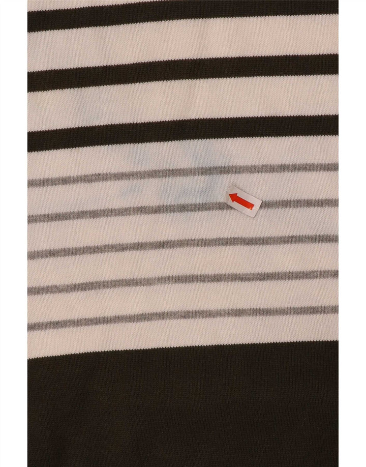 Kappa Herre Boat Neck Jumper Sweater Stor grå stribet bomuld