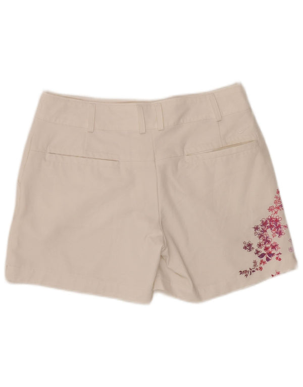 Nike Womens Golf Graphic Chino Shorts Small W28 White Floral Polyester