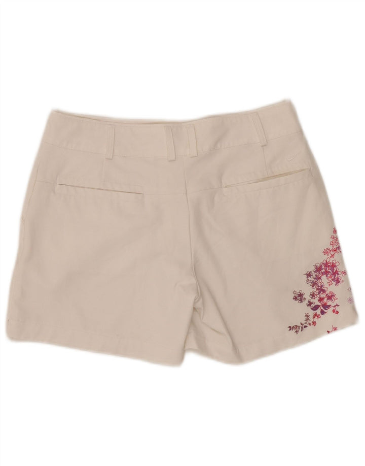 Nike Womens Golf Graphic Chino Shorts Small W28 White Floral Polyester