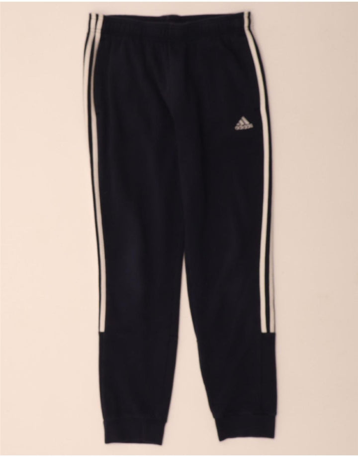 ADIDAS Mens Tracksuit Trousers Joggers Medium  Navy Blue Cotton