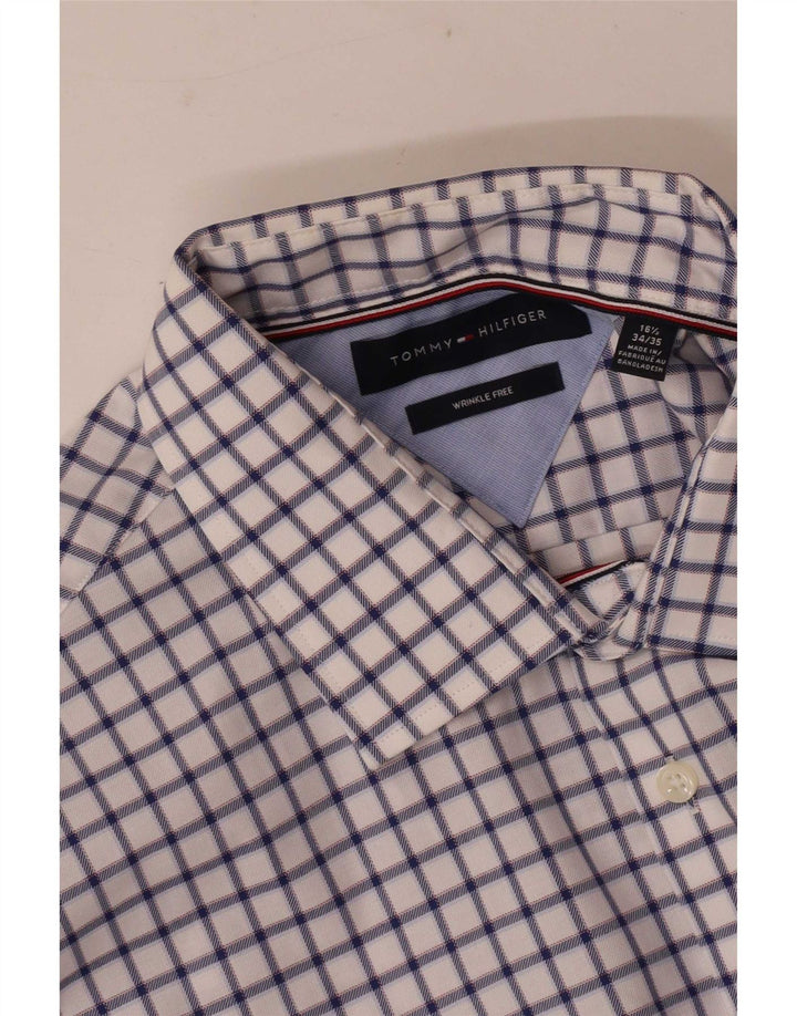 Tommy Hilfiger Herreskjorte str. 16 1/2 Stor hvid ternet bomuld