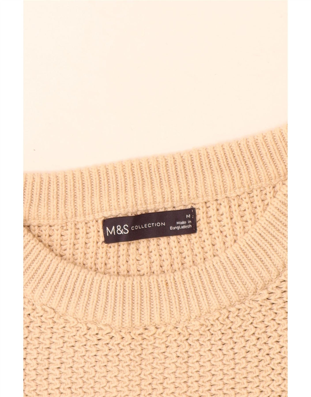 Marks & Spencer Dame sweater med rund hals DK 14 Medium Beige