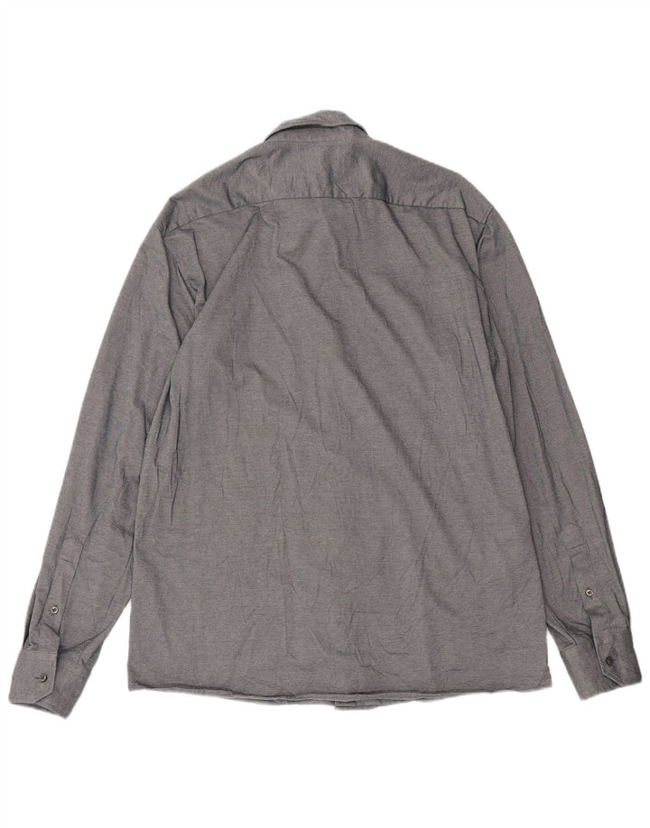 HUGO BOSS Mens Regular Fit Shirt Size 42 Large Grey Cotton