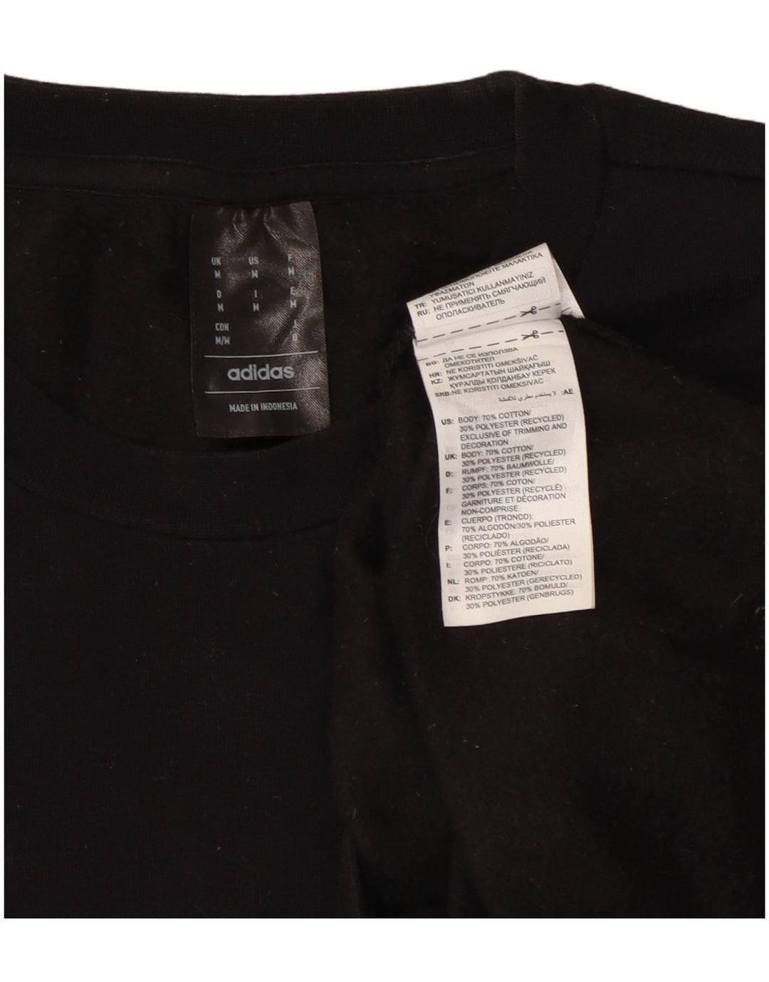 ADIDAS Sweatshirt til mænd Medium Sort bomuld