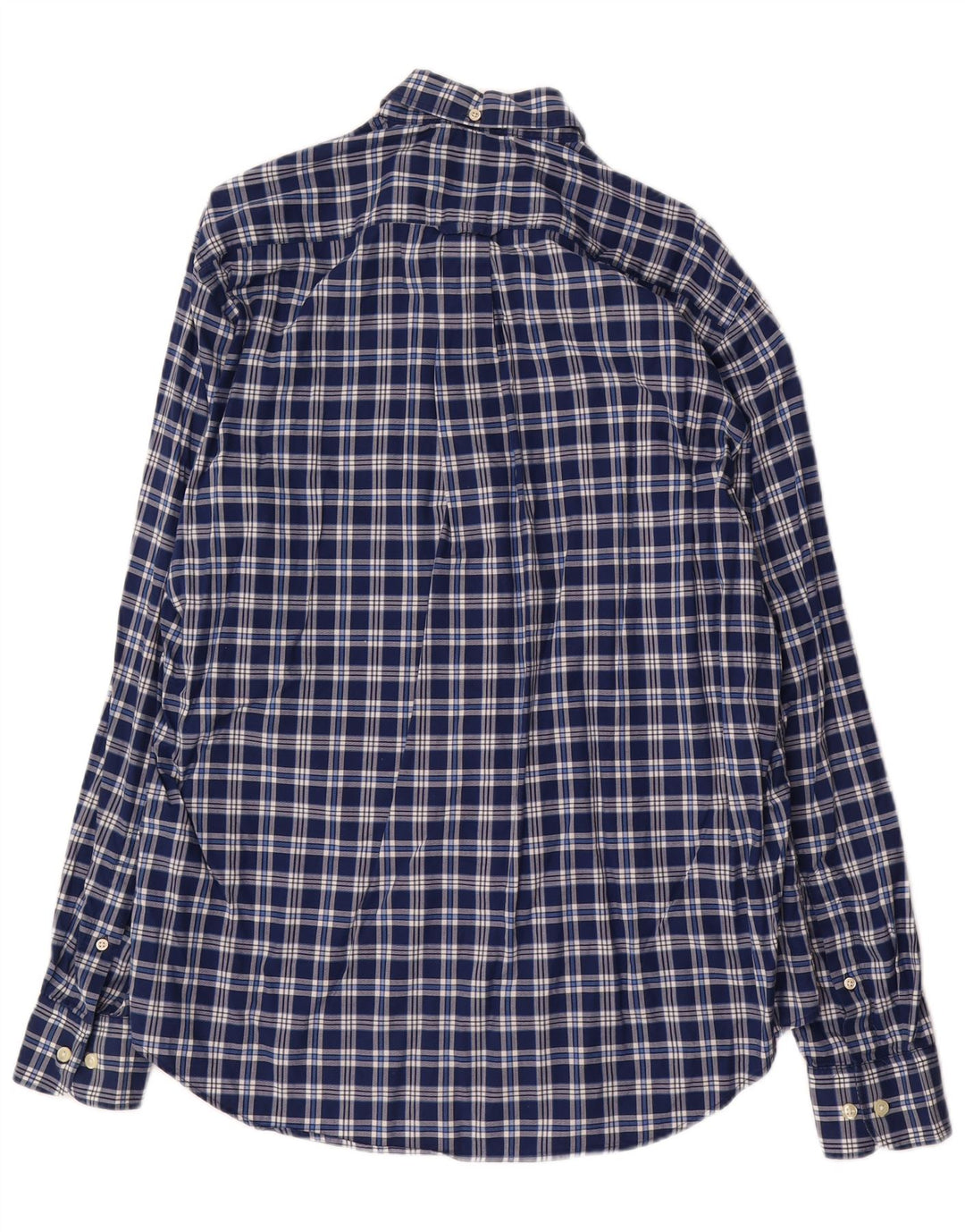 Gant Herre Madison Regular Fit skjorte Stor marineblå ternet bomuld