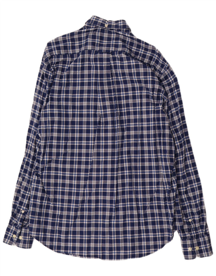 Gant Herre Madison Regular Fit skjorte Stor marineblå ternet bomuld