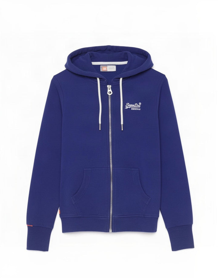 Superdry hættetrøje til kvinder med lynlås UK 8 Small Blue