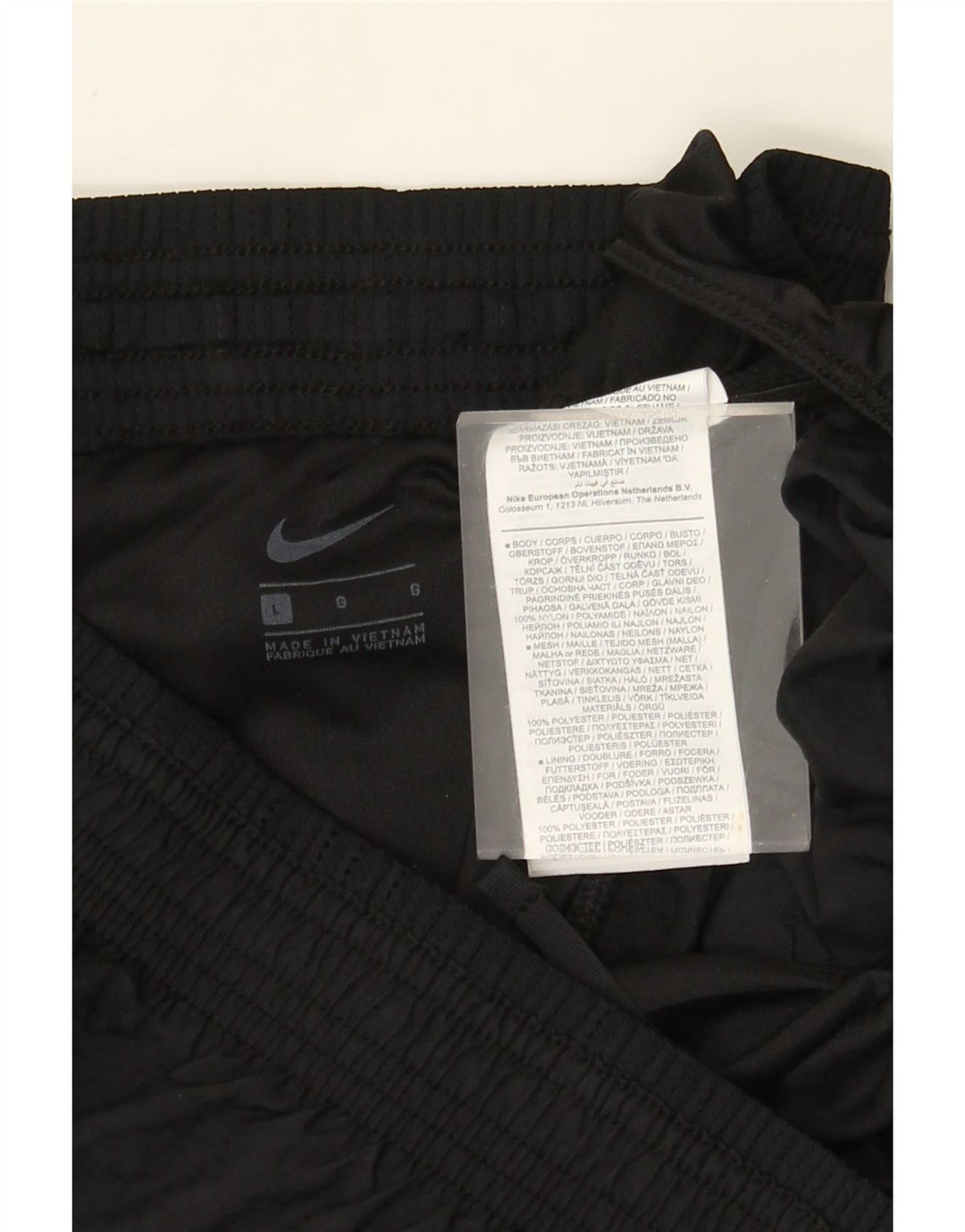 Nike Dame grafiske sportsshorts UK 14 Large Black Nylon