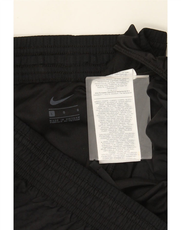 Nike Dame grafiske sportsshorts UK 14 Large Black Nylon