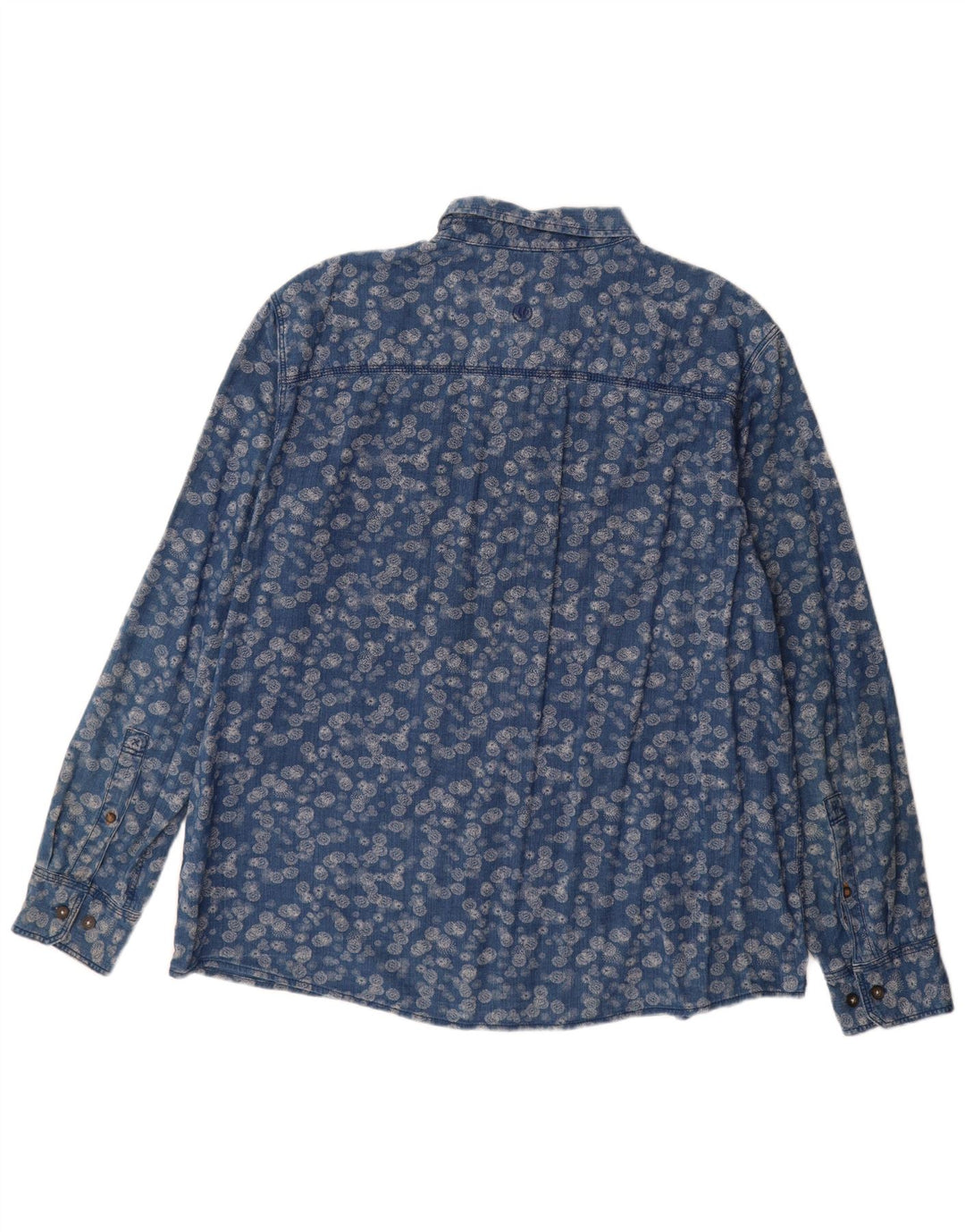 Fat Face Herreskjorte 2XL Blå Blomsterbomuld