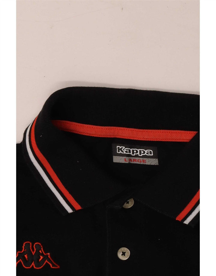 Kappa Herre Polo Shirt Large Sort