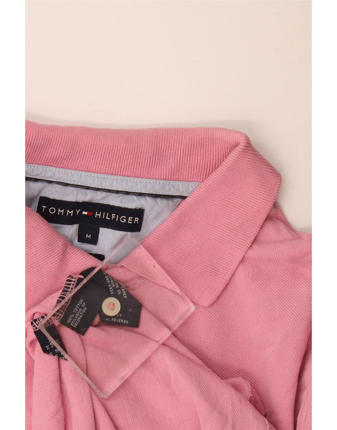 Tommy Hilfiger Herre poloshirt Medium Pink Bomuld