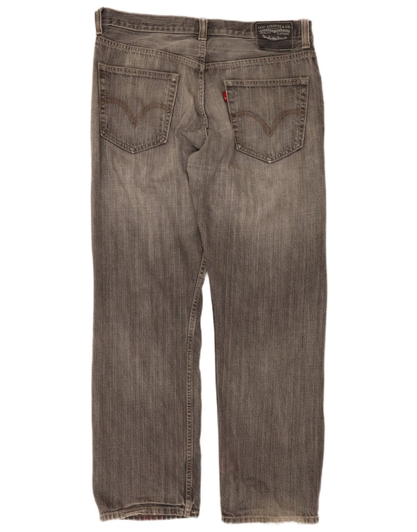 LEVI'S Herre 505 Straight Jeans W33 L30 Grå Bomuld