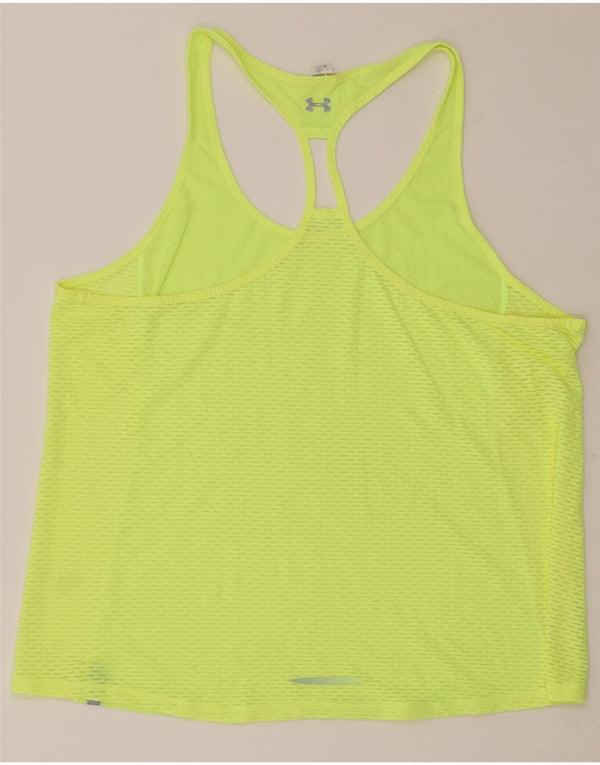 UNDER ARMOUR Dame Heat Gear Loose Fit Vest Top UK 18 XL Grøn Polyester