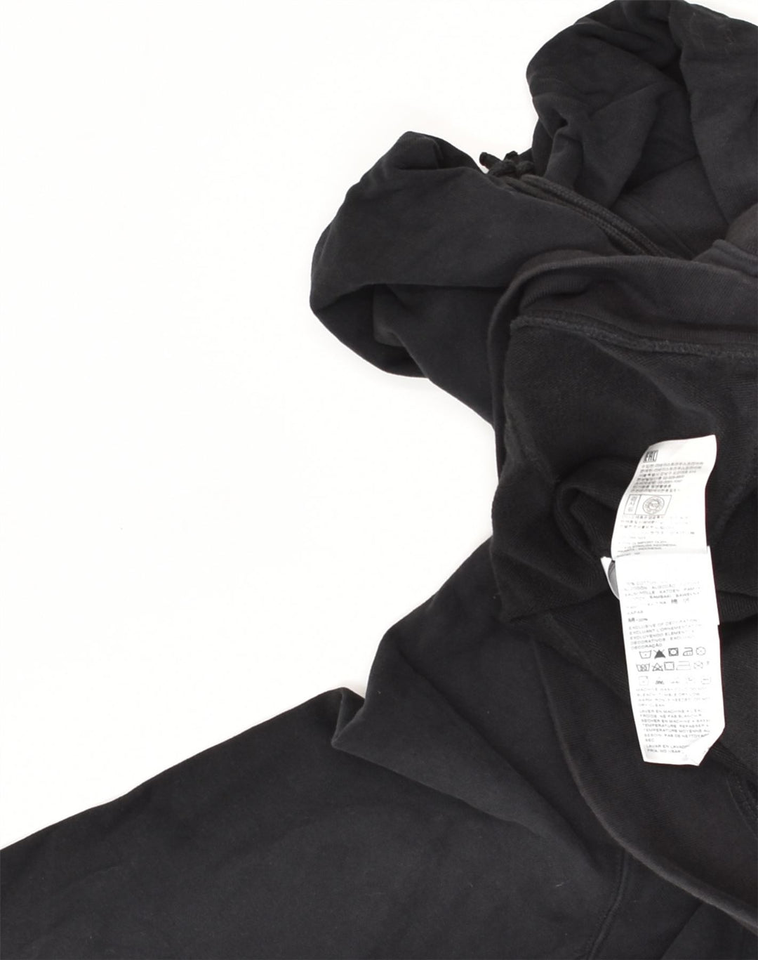 LEVI'S Womens Graphic Hoodie Jumper UK 12 Medium Black Cotton | Vintage Levi's | Thrift | Second-Hand Levi's | Used Clothing | Messina Hembry 