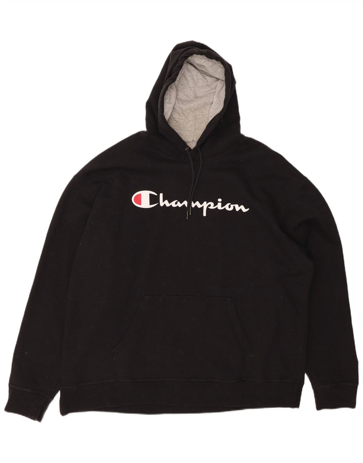 CHAMPION Grafisk hættetrøje til mænd 2XL Sort polyester