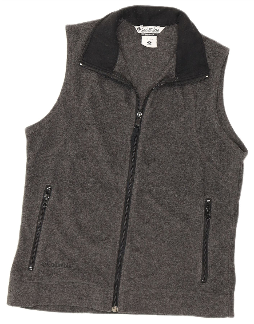 Columbia Womens Fleece Gilet UK 14 Medium Grey Polyester
