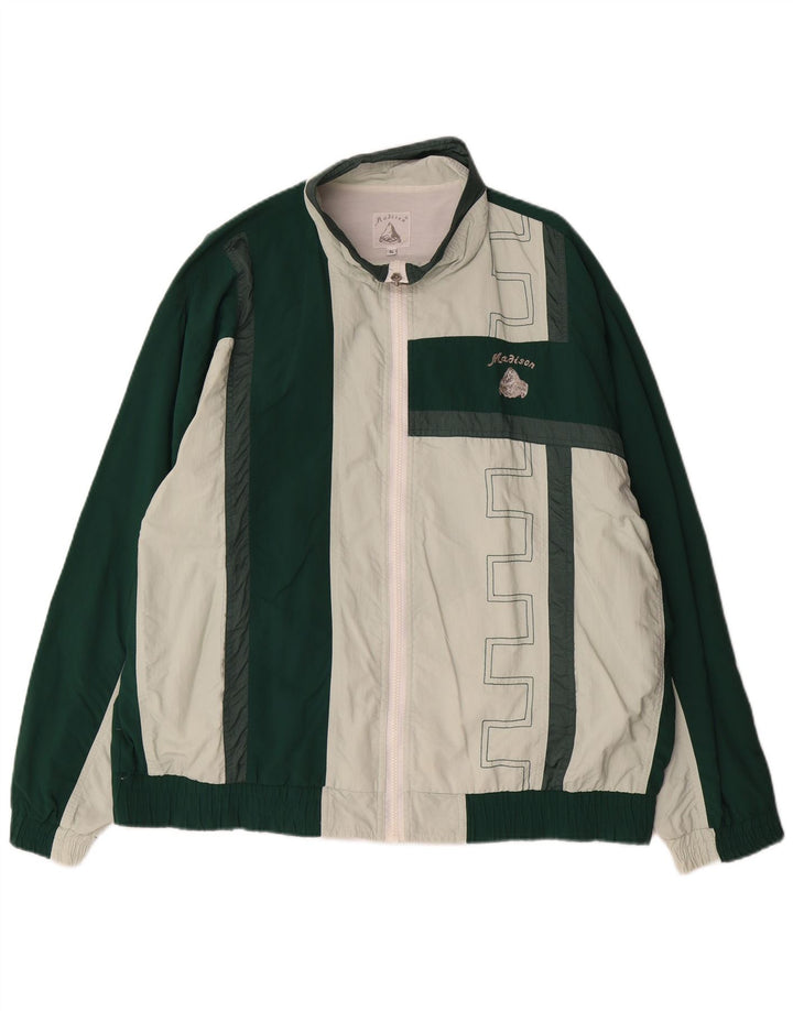 Madison Træningsdragt til mænd Topjakke XL Grøn Colourblock Polyamid Sports