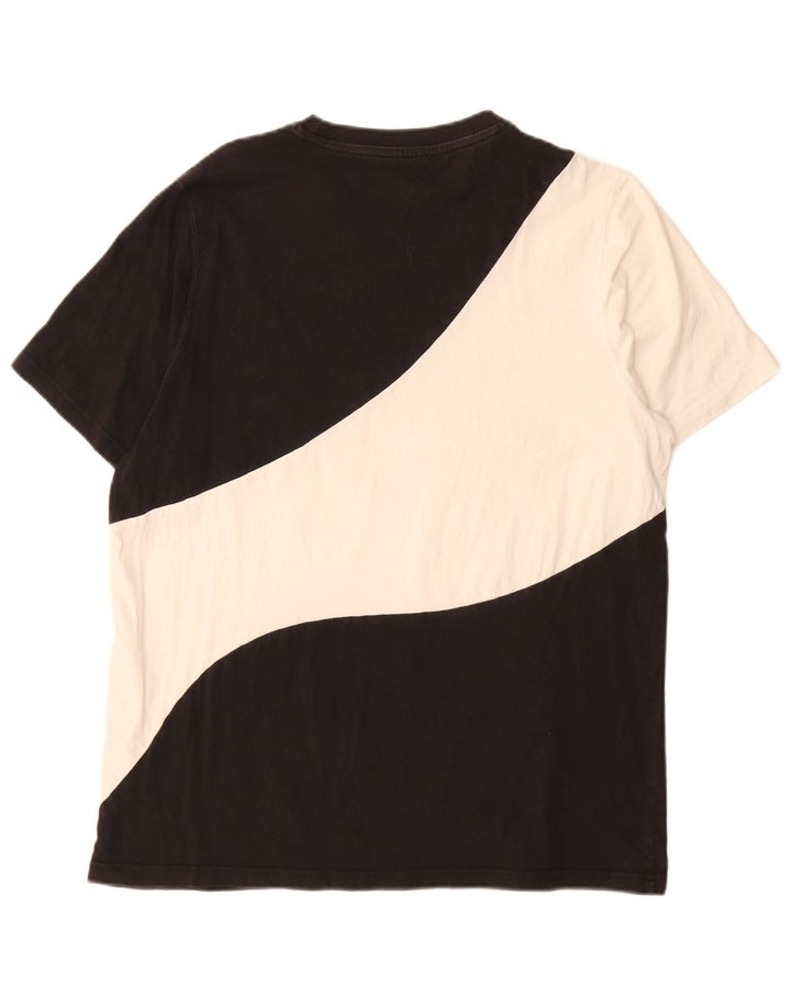 Puma Herre T-Shirt Top Stor Sort Colourblock Bomuld
