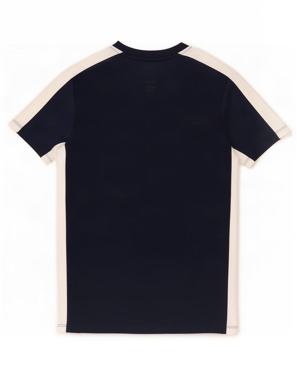 Nike Boys Dri Fit T-shirt Top 10-11 år Medium Navy Blue Colourblock