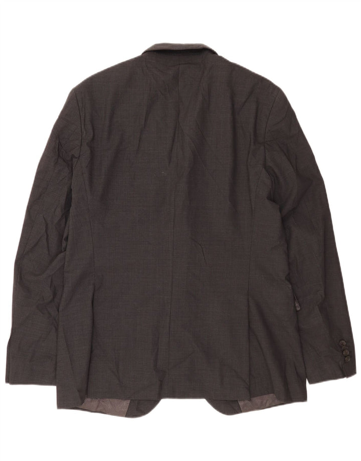 Hugo Boss Herre 2-knaps blazerjakke IT 52 XL Grå Virgin Wool