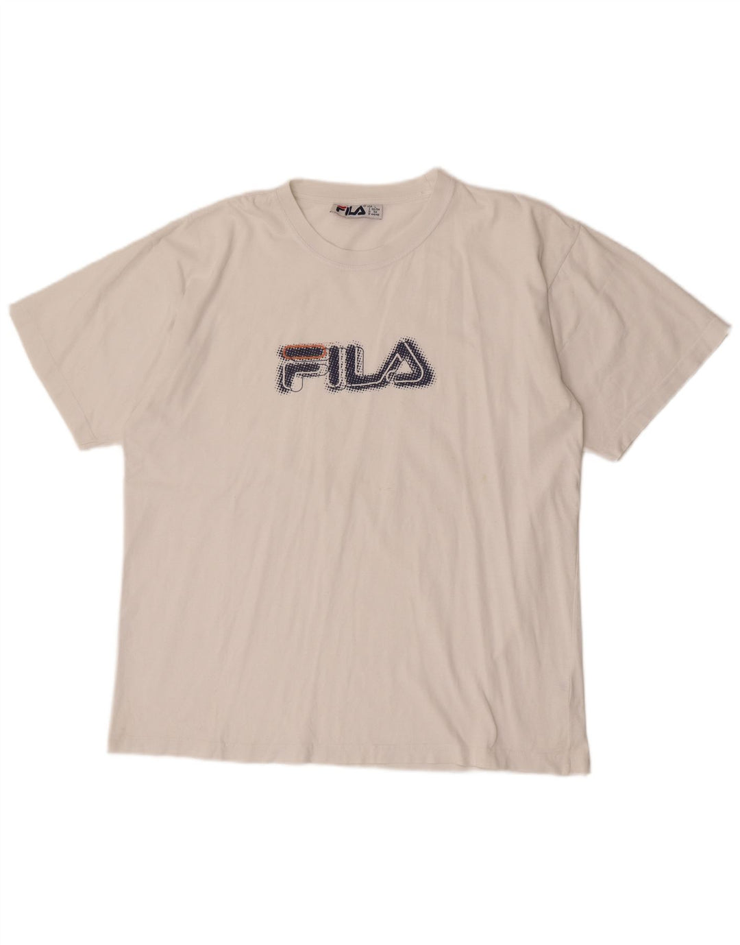 Fila Herre Grafisk T-Shirt Top Stor Hvid