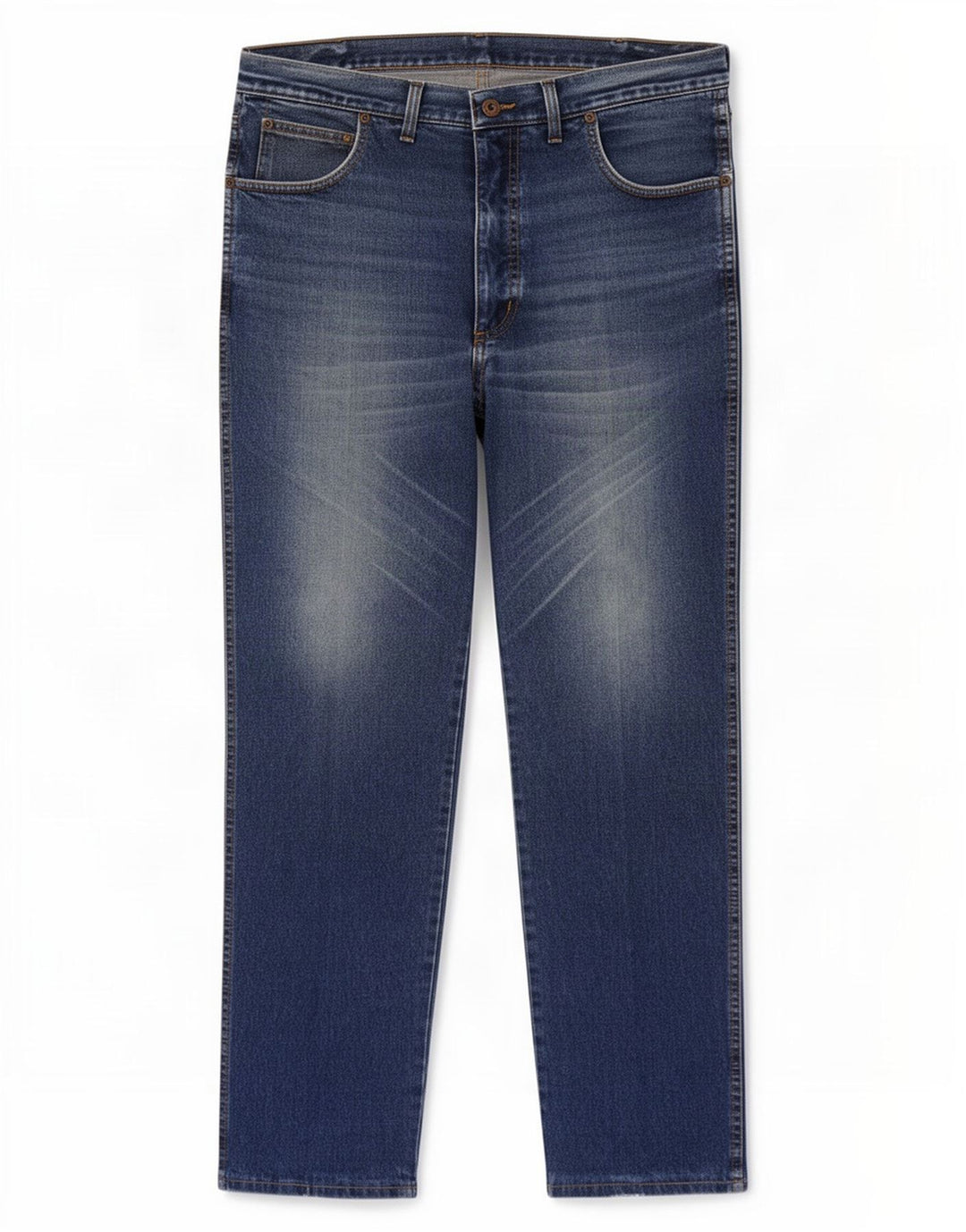 Wrangler Herre Ohio Straight Jeans W38 L32 Blå Bomuld