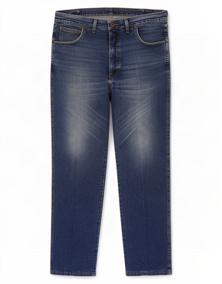 Wrangler Herre Ohio Straight Jeans W38 L32 Blå Bomuld