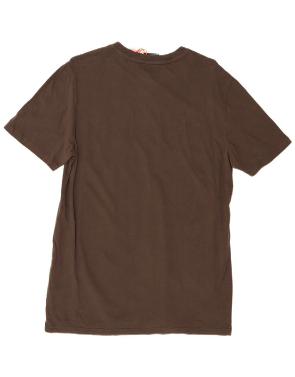 SUPERDRY Mens Graphic T-Shirt Top Medium Grey Cotton