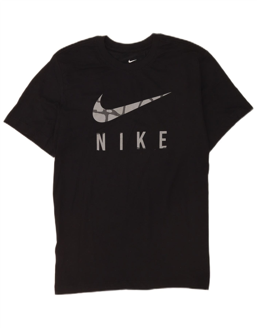 Nike Herre Dri Fit grafisk T-shirt top lille sort bomuld