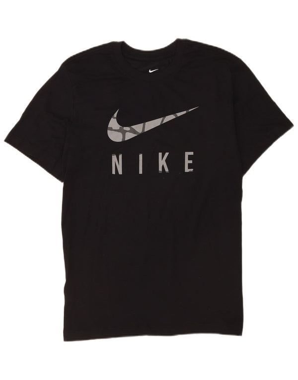 Nike Herre Dri Fit grafisk T-shirt top lille sort bomuld