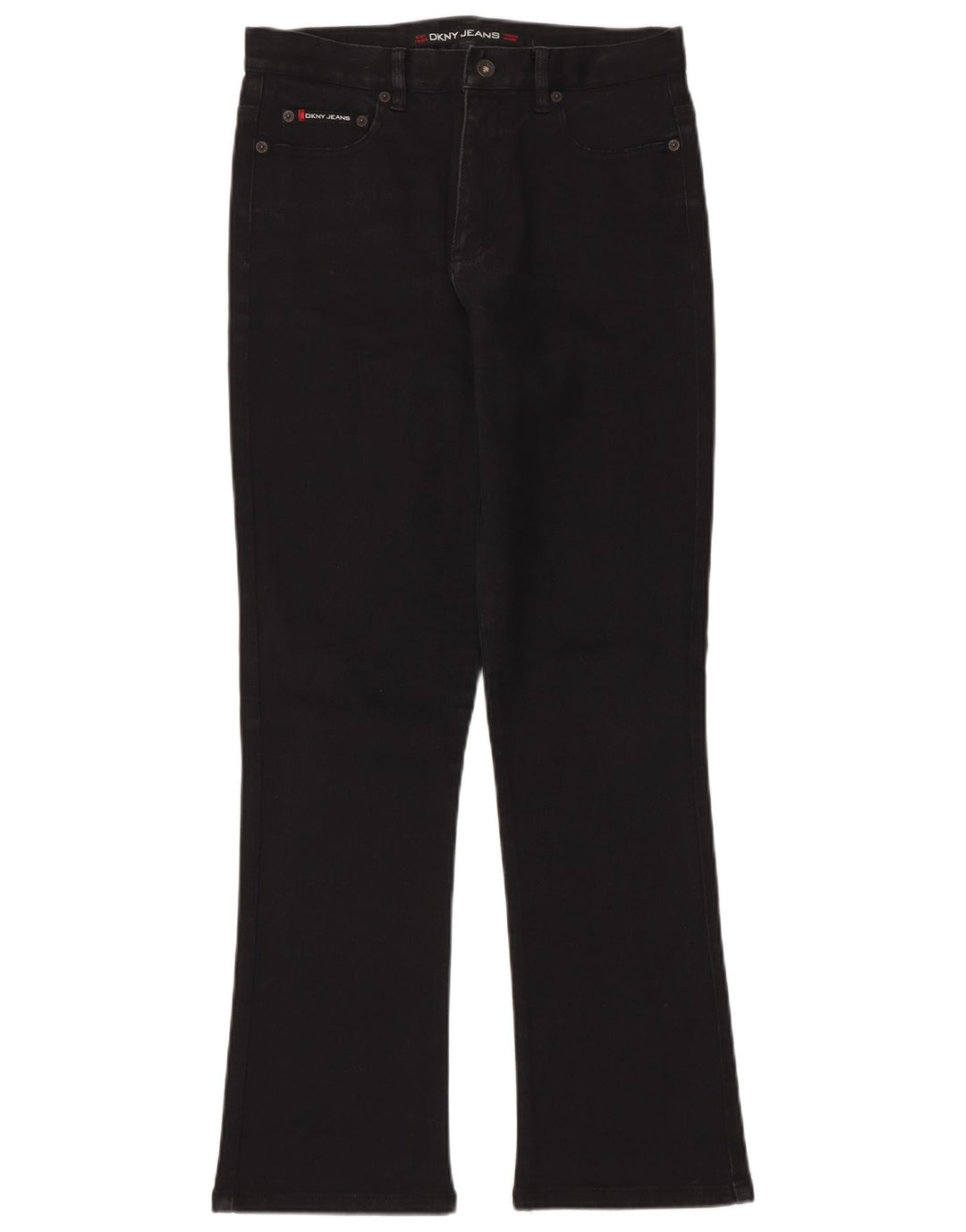 DKNY Dame Bootcut Jeans US 10 Large W30 L30 Black Bomuld