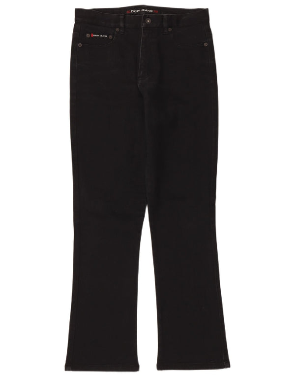 DKNY Dame Bootcut Jeans US 10 Large W30 L30 Black Bomuld