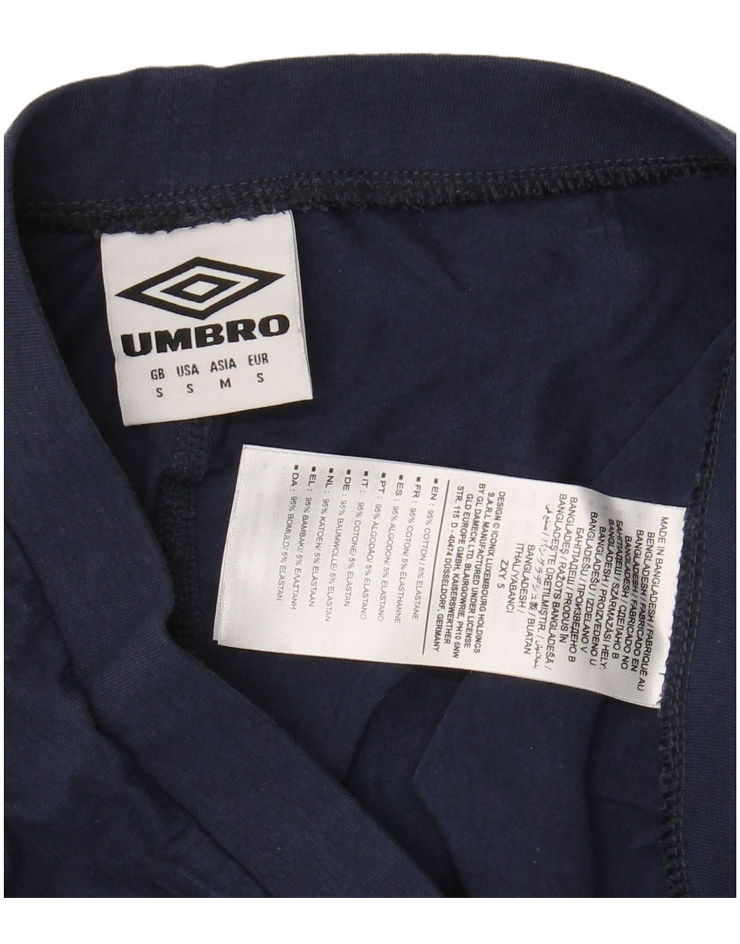 UMBRO Grafiske Leggings til kvinder UK 10 Smal Marineblå Bomuld