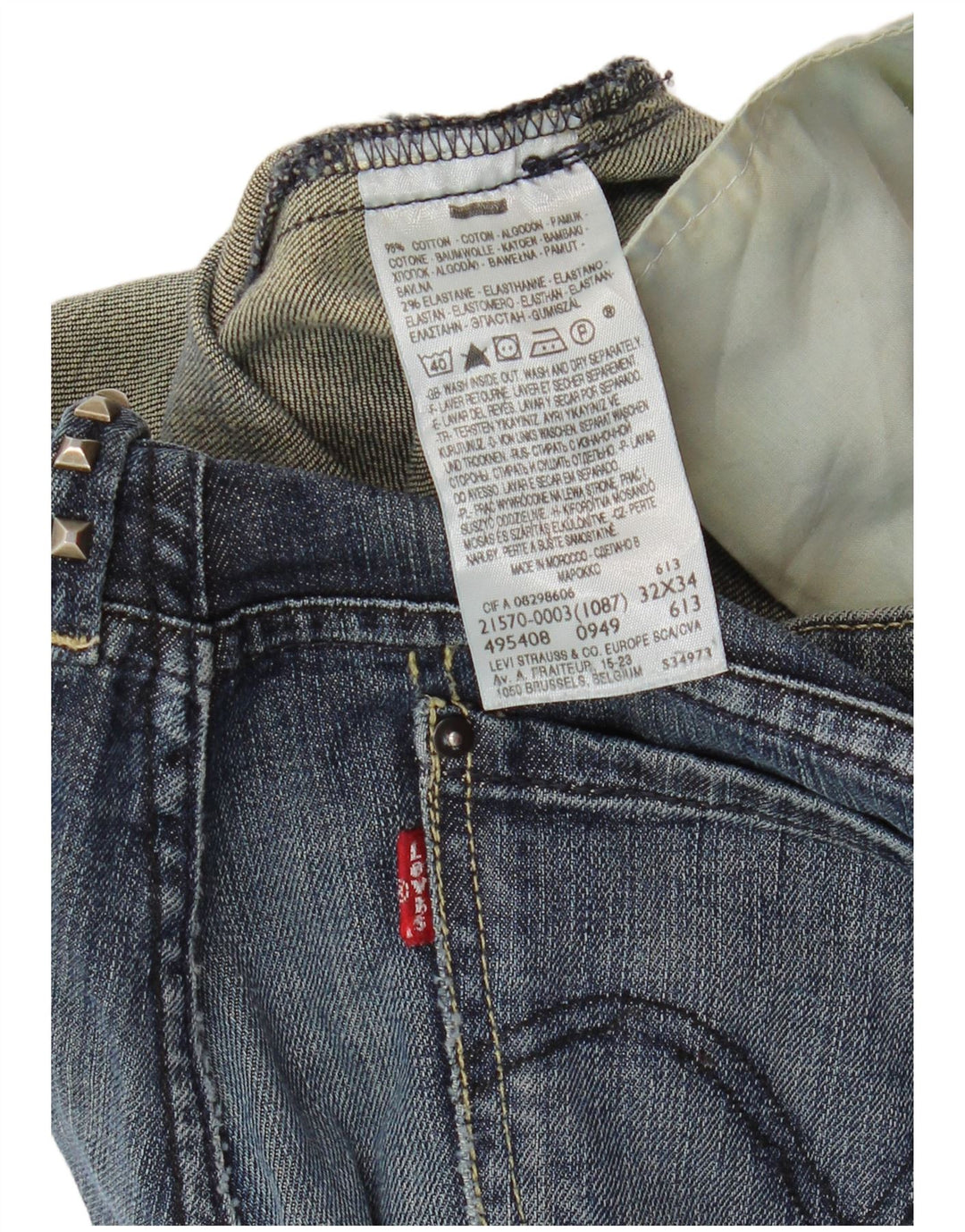 Levi's lige jeans til kvinder W32 L30 blå bomuld